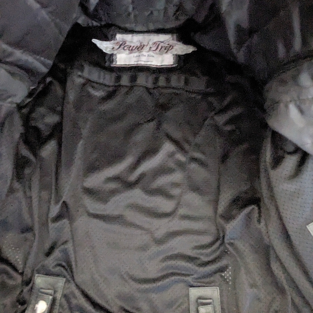 Leather Motorcycle Riding Jacket Power Trip - Picture 10 of 15